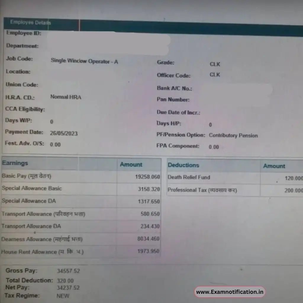 IBPS Clerk Salary 2025 Pay Slip