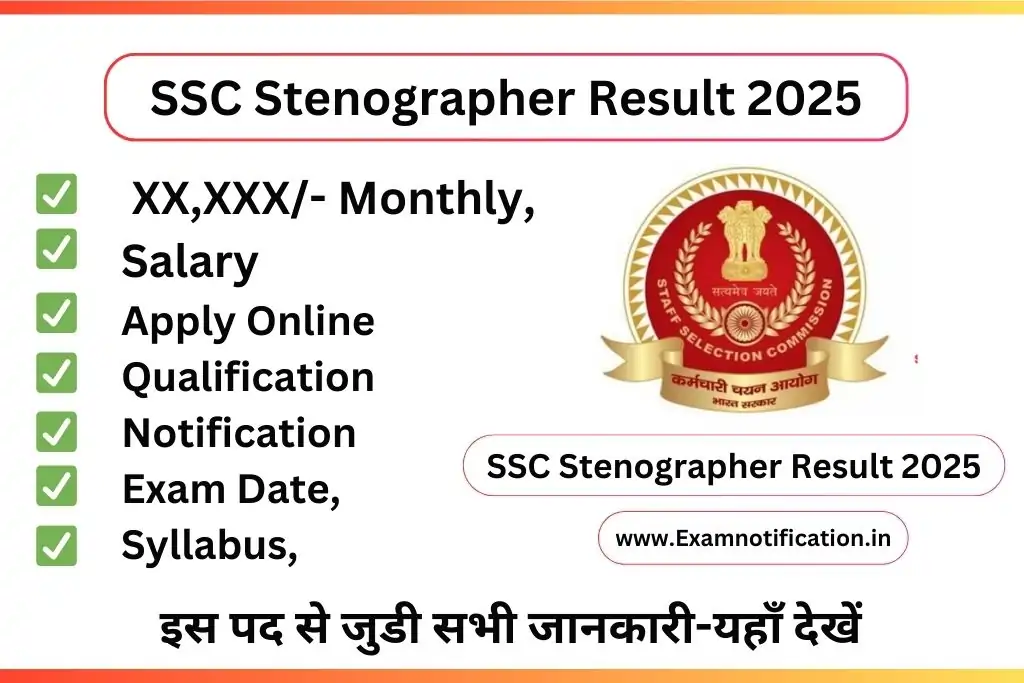 SSC Stenographer Result 2025