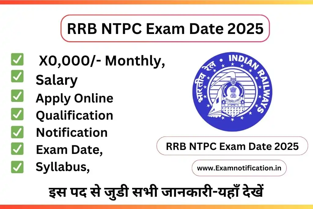 RRB NTPC Exam Date 2025